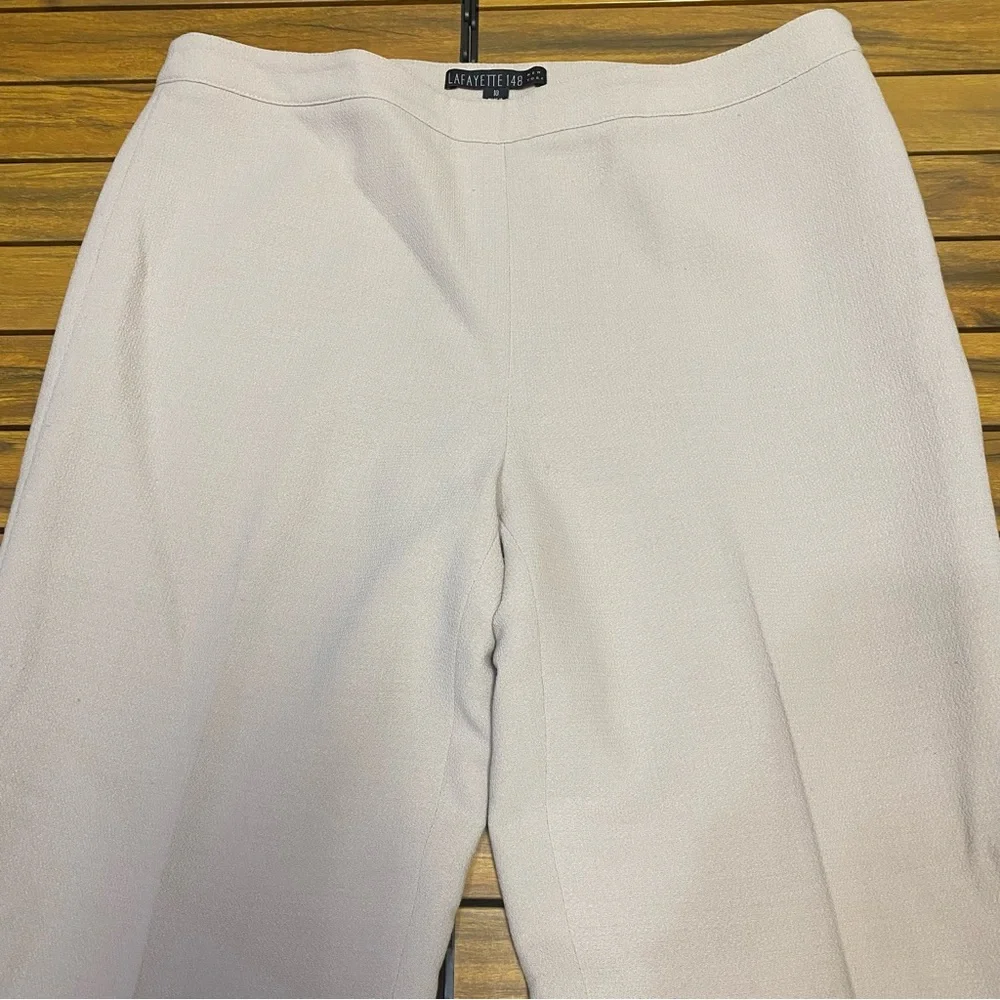 Lafayette 148 New York Women’s Bleecker Pants Size 10 100% Virgin Wool Neutral